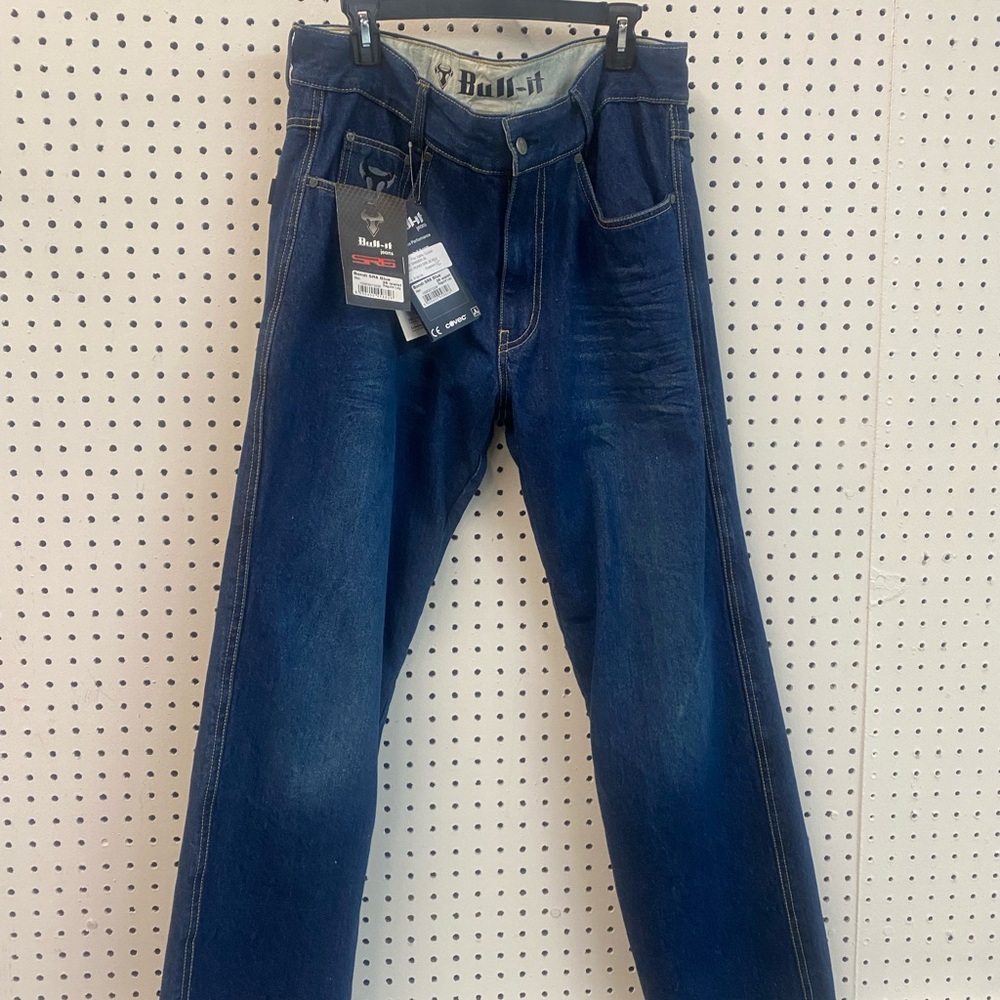 Bootcut Motorcycle Riding Jeans in Deep Blue